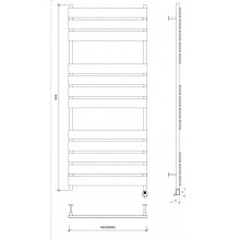 Полотенцесушитель электрический 1270х630 ТЭН правый Secado Мормано 4673739253342