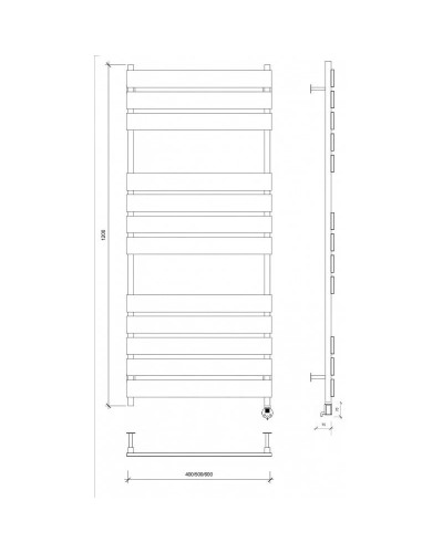 Полотенцесушитель электрический 1270х430 ТЭН правый Secado Мормано 4673739253328
