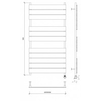 Полотенцесушитель электрический 1070х430 ТЭН правый Secado Мормано 4673739253298