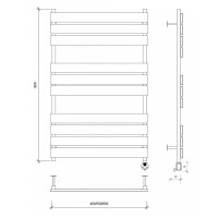 Полотенцесушитель электрический 870х530 ТЭН правый Secado Мормано 4673739253274