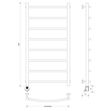 Полотенцесушитель электрический 1070х532 ТЭН левый Secado Милан 1 4603759403076