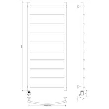 Полотенцесушитель электрический 1270х432 ТЭН левый Secado Милан 1 4603777450878