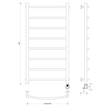 Полотенцесушитель электрический 1070х532 ТЭН правый Secado Милан 1 4603759408903