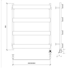 Полотенцесушитель электрический 670х530 ТЭН правый Secado Кродо 4673739252345
