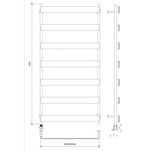 Полотенцесушитель электрический 1070х430 ТЭН левый Secado Кродо 4673739252277