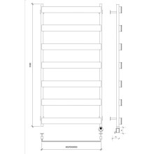 Полотенцесушитель электрический 1070х430 ТЭН правый Secado Кродо 4673739252390