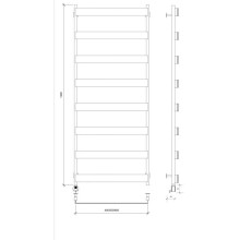 Полотенцесушитель электрический 1270х430 ТЭН левый Secado Кродо 4673739252307