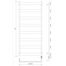 Полотенцесушитель электрический 1270х630 ТЭН правый Secado Кродо 4673739252444