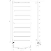 Полотенцесушитель электрический 1270х432 ТЭН левый Secado Милан 1К 4603777451035