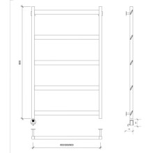 Полотенцесушитель электрический 870х530 ТЭН левый Secado Комано Grado 4673739251898