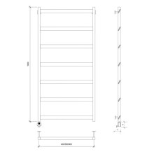 Полотенцесушитель электрический 1070х630 ТЭН левый Secado Комано Grado 4673739251935