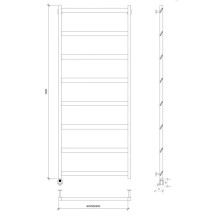 Полотенцесушитель электрический 1270х630 ТЭН левый Secado Комано Grado 4673739251966