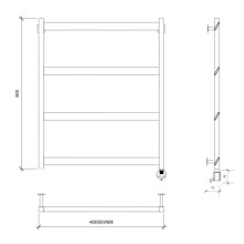 Полотенцесушитель электрический 670х630 ТЭН правый Secado Комано Grado 4673739251997