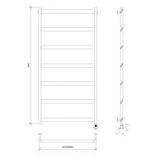 Полотенцесушитель электрический 1070х530 ТЭН правый Secado Комано Grado 4673739252048