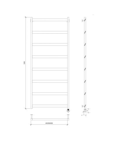 Полотенцесушитель электрический 1270х430 ТЭН правый Secado Комано Grado 4673739252062