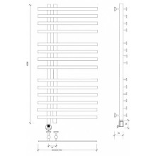 Полотенцесушитель электрический 1070х700 ТЭН левый Secado Коредо 4673739253762