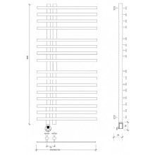 Полотенцесушитель электрический 1270х700 ТЭН левый Secado Коредо 4673739253793