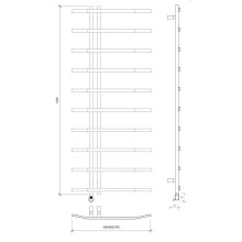 Полотенцесушитель электрический 1270х600 ТЭН левый Secado Милето 4673739253519