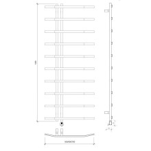 Полотенцесушитель электрический 1270х600 ТЭН правый Secado Милето 4673739253601