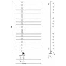 Полотенцесушитель электрический 1070х700 ТЭН правый Secado Коредо 4673739253854