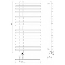 Полотенцесушитель электрический 1270х700 ТЭН правый Secado Коредо 4673739253885