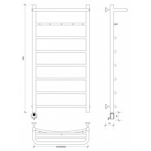 Полотенцесушитель электрический 1070х632 ТЭН левый Secado Милан 1КСП 4603777451332