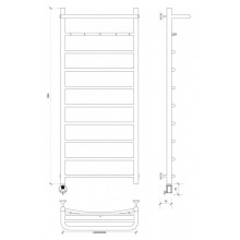 Полотенцесушитель электрический 1270х532 ТЭН левый Secado Милан 1КСП 4603759406374