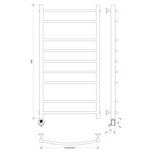 Полотенцесушитель электрический 1070х532 ТЭН левый Secado Милан 2 4603759403236