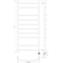 Полотенцесушитель электрический 1270х632 ТЭН правый Secado Милан 2 4603777451547