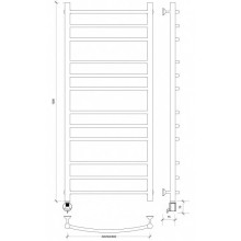 Полотенцесушитель электрический 1270х632 ТЭН левый Secado Милан 3 4603777451691