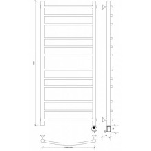 Полотенцесушитель электрический 1270х532 ТЭН правый Secado Милан 3 4603759409115