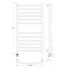 Полотенцесушитель электрический 1070х432 ТЭН левый Secado Милан 4 4603777451790
