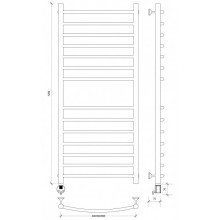 Полотенцесушитель электрический 1270х632 ТЭН левый Secado Милан 4 4603777451851