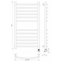 Полотенцесушитель электрический 1070х632 ТЭН правый Secado Милан 4 4603777451820