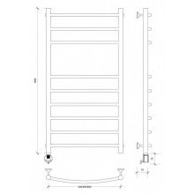Полотенцесушитель электрический 1070х632 ТЭН левый Secado Милан 5 4603777451974