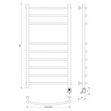 Полотенцесушитель электрический 1070х632 ТЭН правый Secado Милан 5 4603777451981
