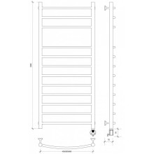Полотенцесушитель электрический 1270х532 ТЭН правый Secado Милан 5 4603759409191