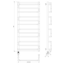 Полотенцесушитель электрический 1270х532 ТЭН левый Secado Валенсия 2 4603759405537