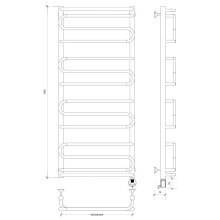 Полотенцесушитель электрический 1270х632 ТЭН правый Secado Валенсия 2 4603777454043