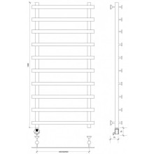 Полотенцесушитель электрический 1270х600 ТЭН левый Secado Понтида 1 4603759406572