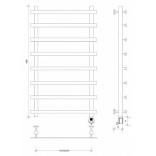 Полотенцесушитель электрический 1070х500 ТЭН правый Secado Понтида 1 4603777456559