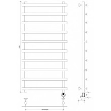 Полотенцесушитель электрический 1270х700 ТЭН правый Secado Понтида 1 4603777456610