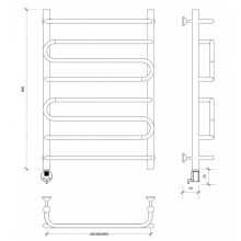 Полотенцесушитель электрический 870х632 ТЭН левый Secado Валенсия 2 4603777453954