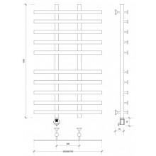 Полотенцесушитель электрический 1070х600 ТЭН левый Secado Понтида 4 4603777457303