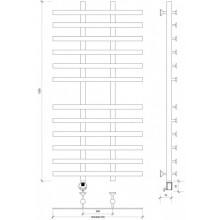 Полотенцесушитель электрический 1270х700 ТЭН левый Secado Понтида 4 4603777457365