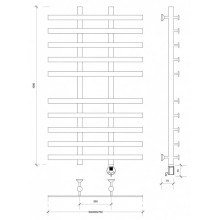 Полотенцесушитель электрический 1070х700 ТЭН правый Secado Понтида 4 4603777457334
