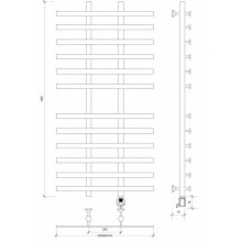 Полотенцесушитель электрический 1270х700 ТЭН правый Secado Понтида 4 4603777457372