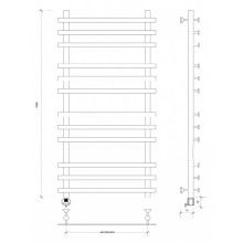 Полотенцесушитель электрический 1070х500 ТЭН левый Secado Понтида Плюс 4603777457785
