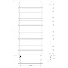 Полотенцесушитель электрический 1270х600 ТЭН левый Secado Понтида Плюс 4603759406879