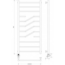 Полотенцесушитель электрический 1270х532 ТЭН левый Secado Риволи 4603777458065